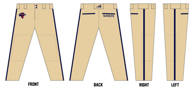 Boise Bandits Custom Pro-Fit Baseball Pants #BP2B