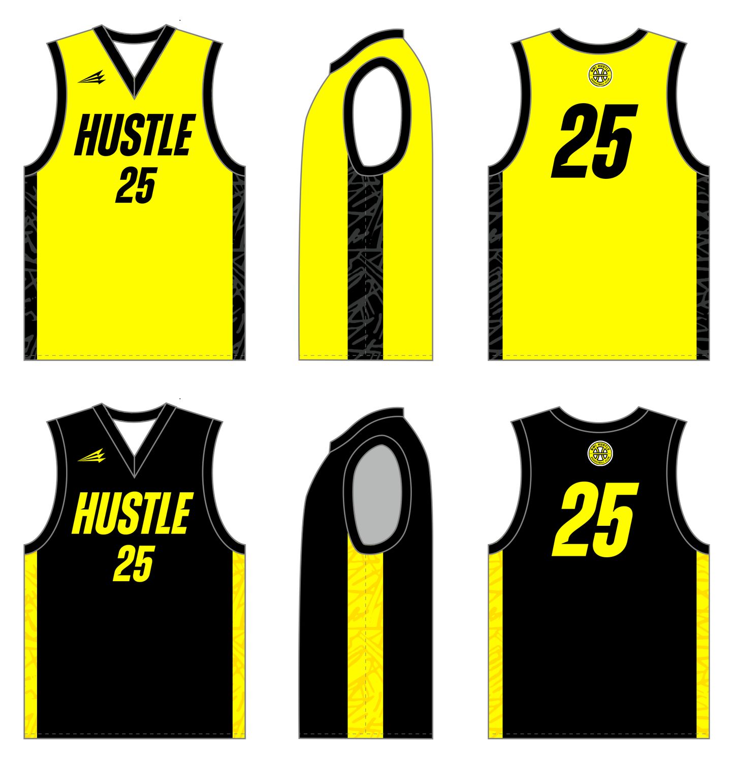 NWI Hustle Custom Reversible HexaFlex Basketball Jersey #J17 , J18