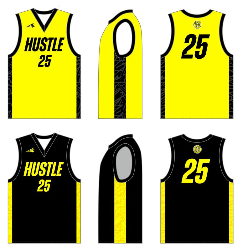 NWI Hustle Custom Reversible HexaFlex Basketball Jersey #J17 , J18