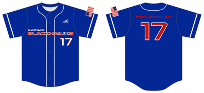 Kansas Blackhawks Custom HexaFlex Baseball Jersey #J5b