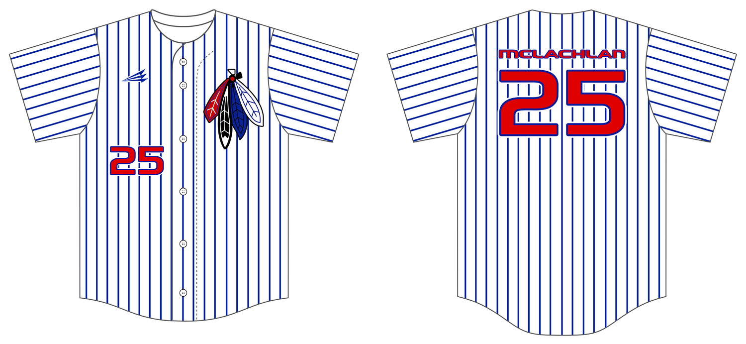 Kansas Blackhawks Custom HexaFlex Baseball Jersey #J1g