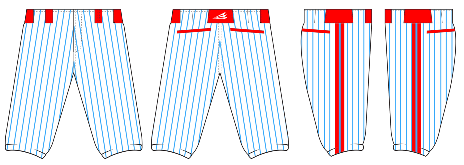 STL Sox Custom Baseball Pants Design #2B