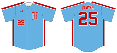 Heritage Middle School Mountaineers Custom FABRIC Baseball Jersey #J3B