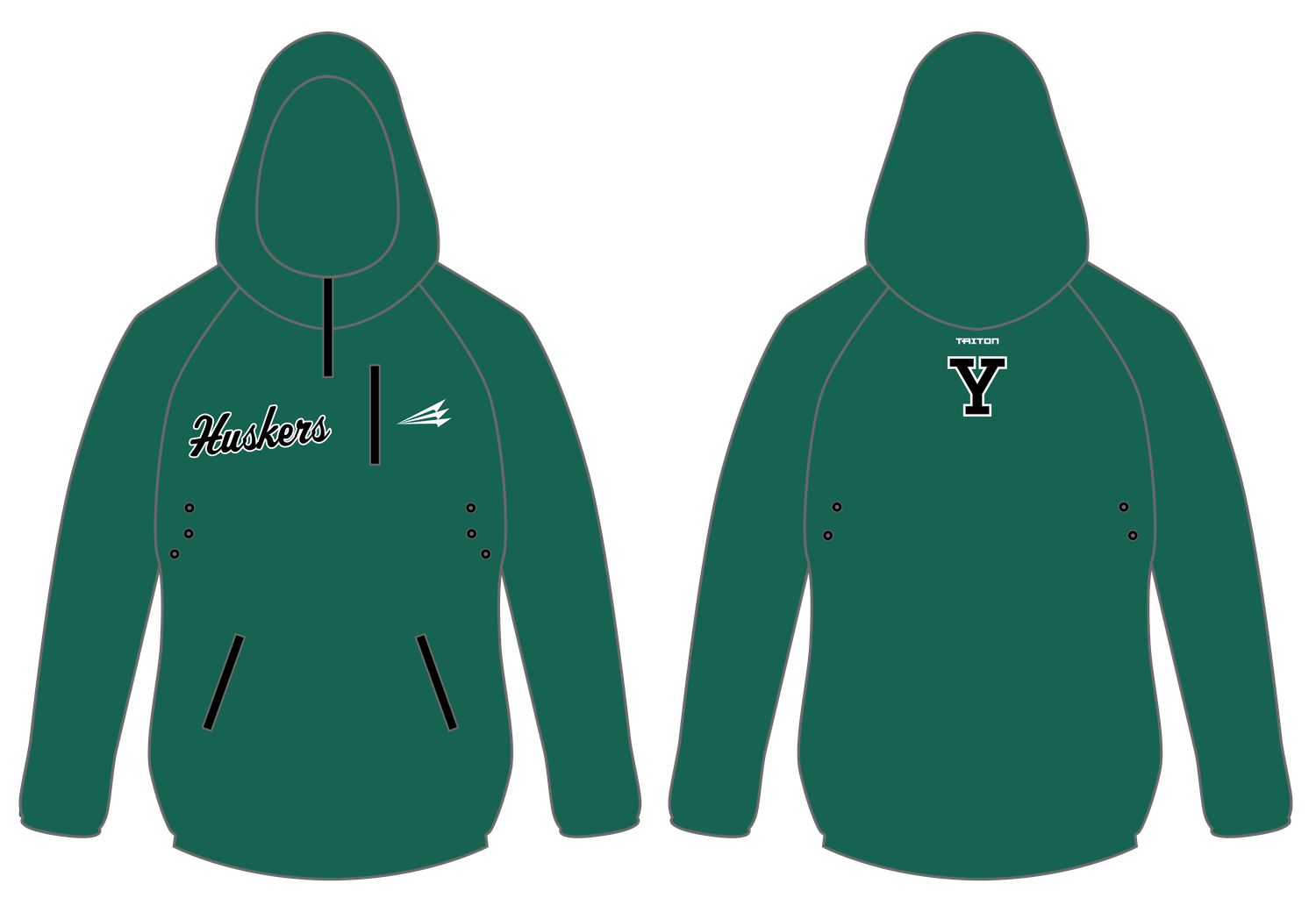 Yorktown Huskers Custom Gladiator Hoodie #GH1