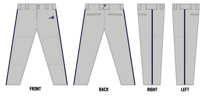 AZ Yankees Custom Athletic Cut Baseball Pants #BP1A