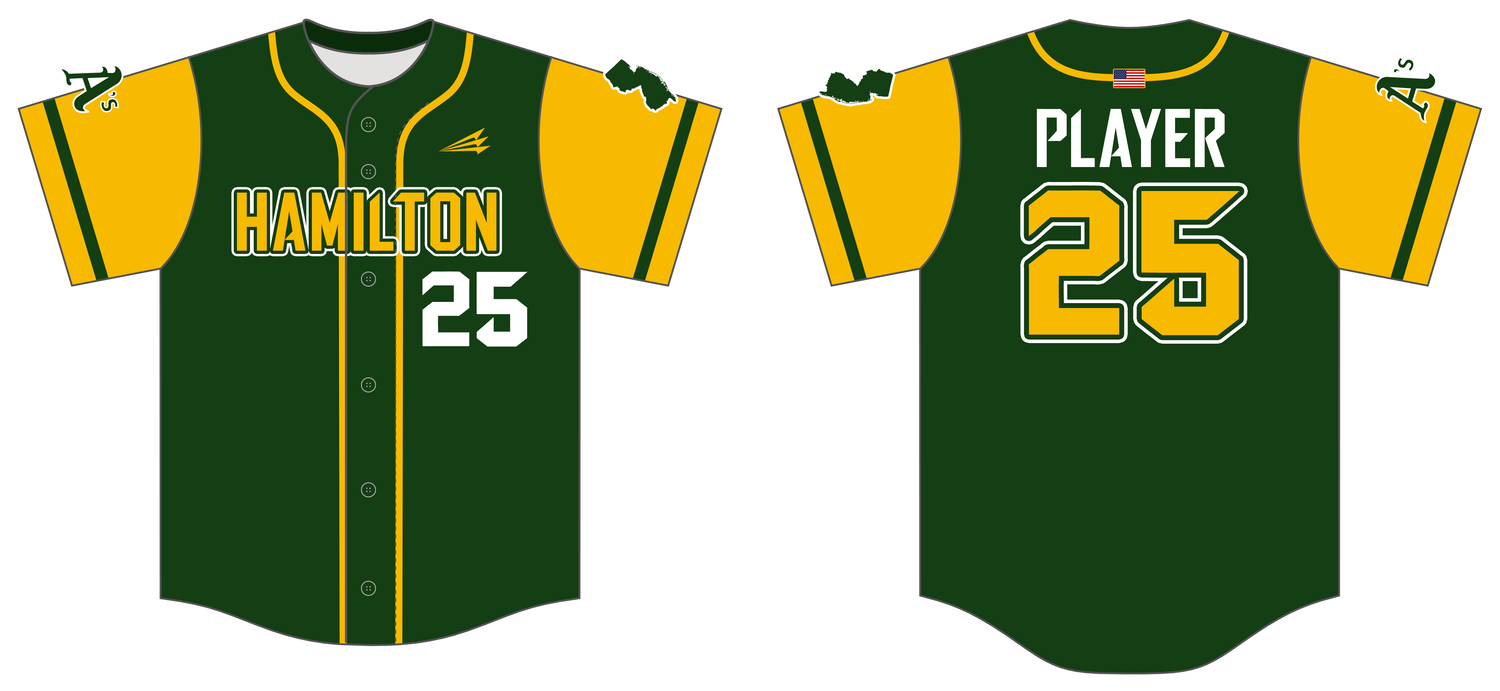Hamilton A&#39;s Custom Nanodri Baseball Jersey #J31B