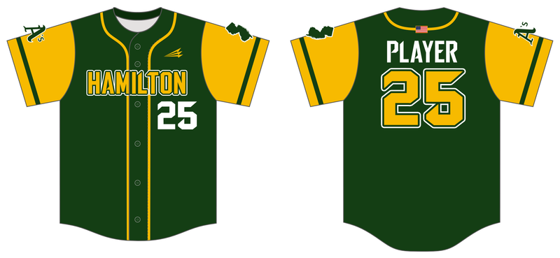 Hamilton A&#39;s Custom Nanodri Baseball Jersey #J31B