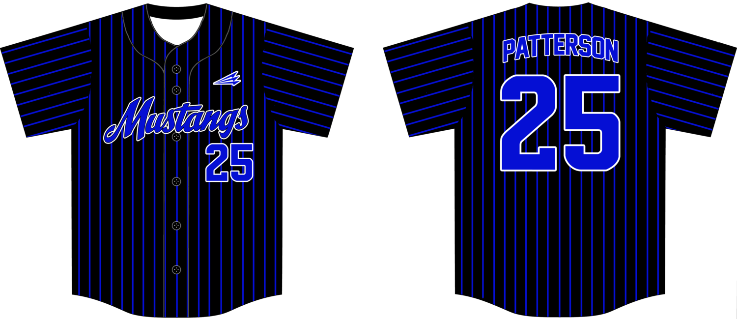 Danville Mustangs Custom Baseball Jersey Design #1