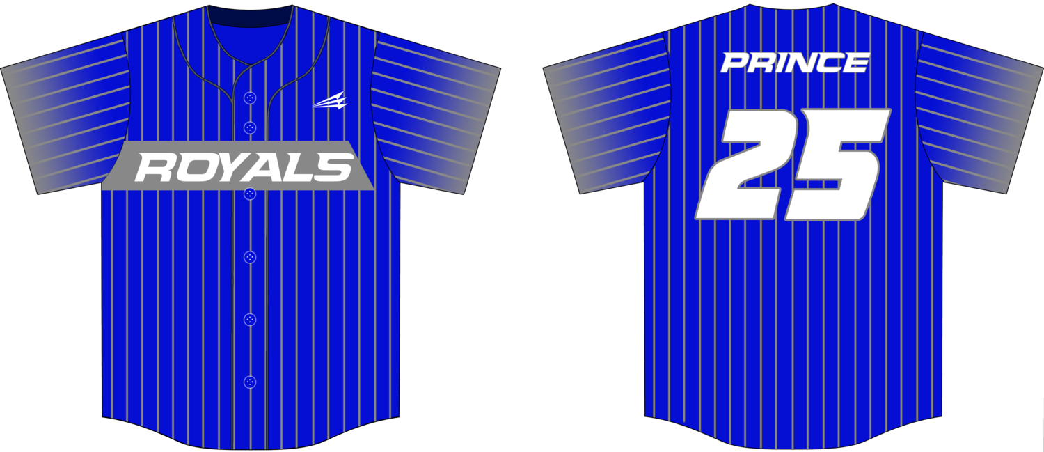 Rose City Royals Baseball Custom Jersey Design #3b