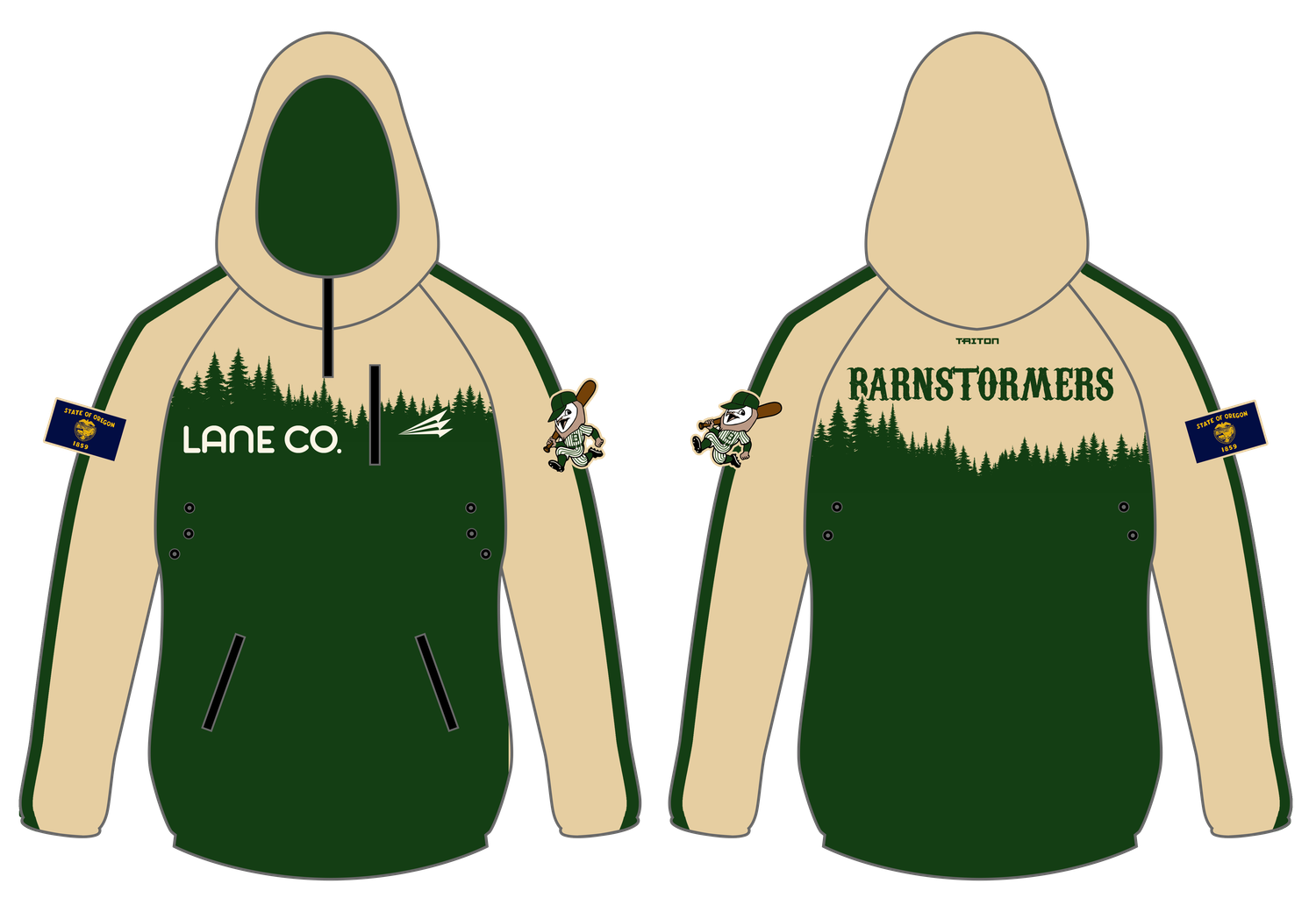 Lane County Barnstormers Custom Gladiator Hoodie #GH1