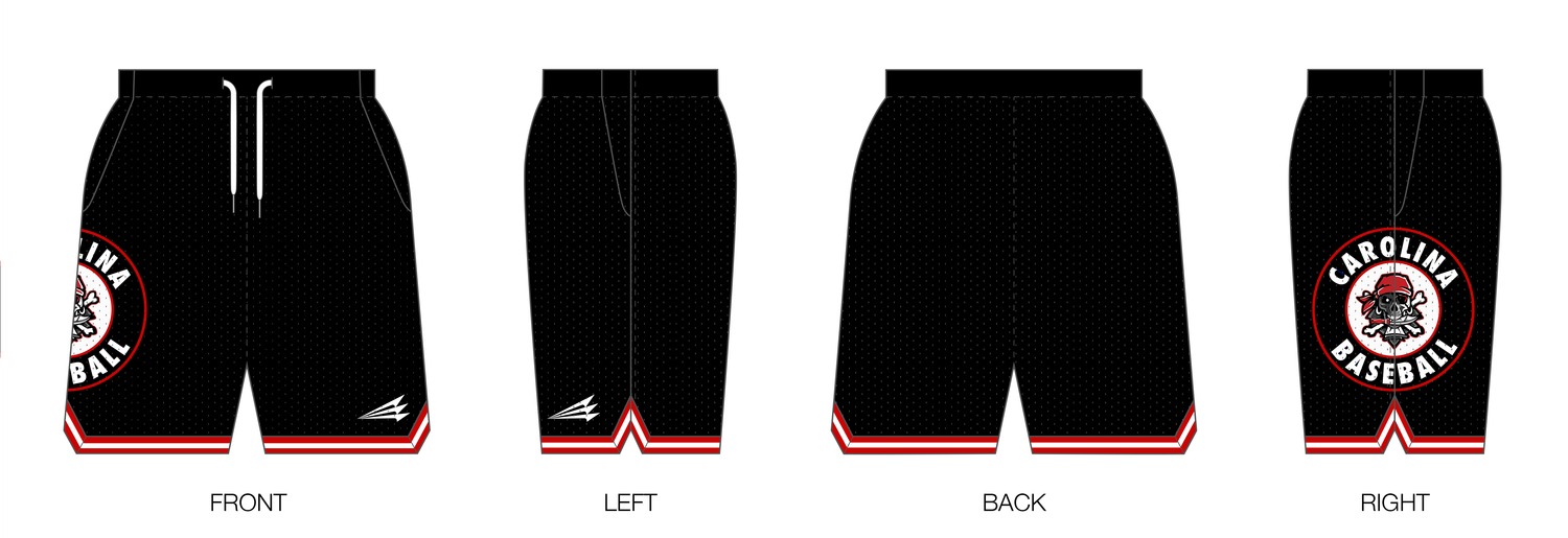 Cape Fear Pirates Custom Retro Mesh Shorts #MS1