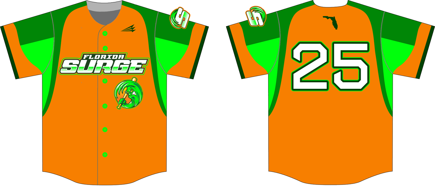 Florida Surge Custom HexaFlex Baseball Jersey #J8