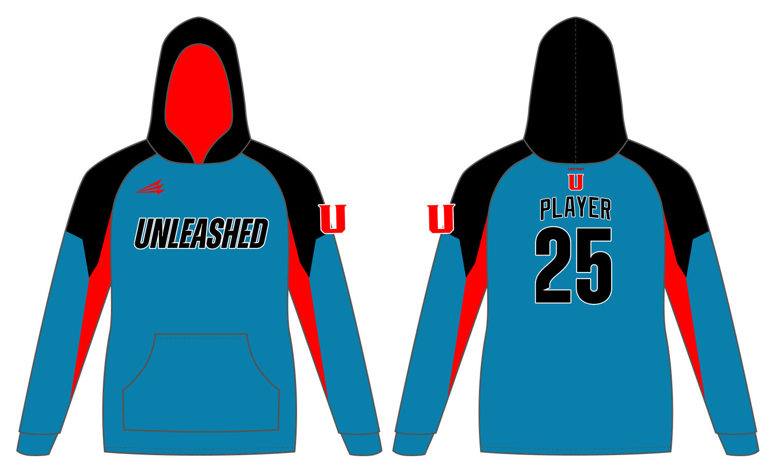 Unleashed Athletics Custom Vulcan Hoodie #VH1C
