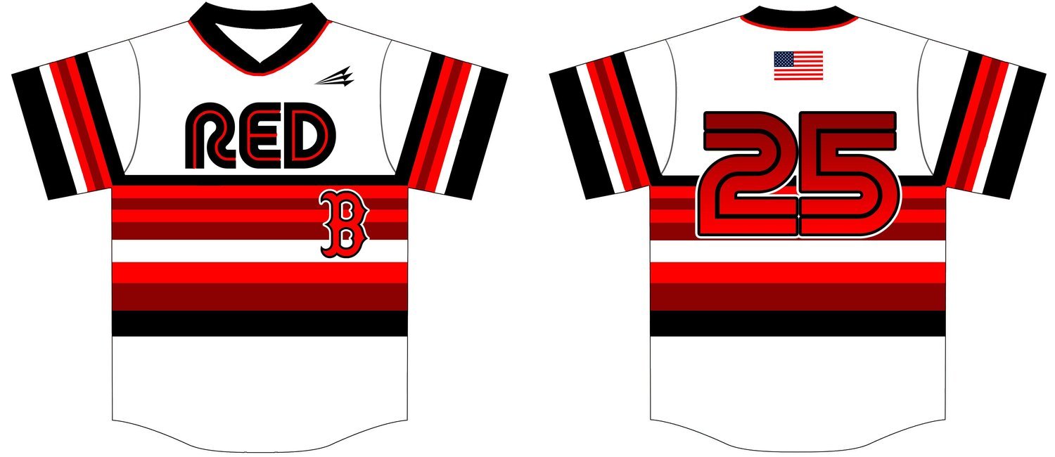 Burleson Red Custom Baseball Jersey Design #2c