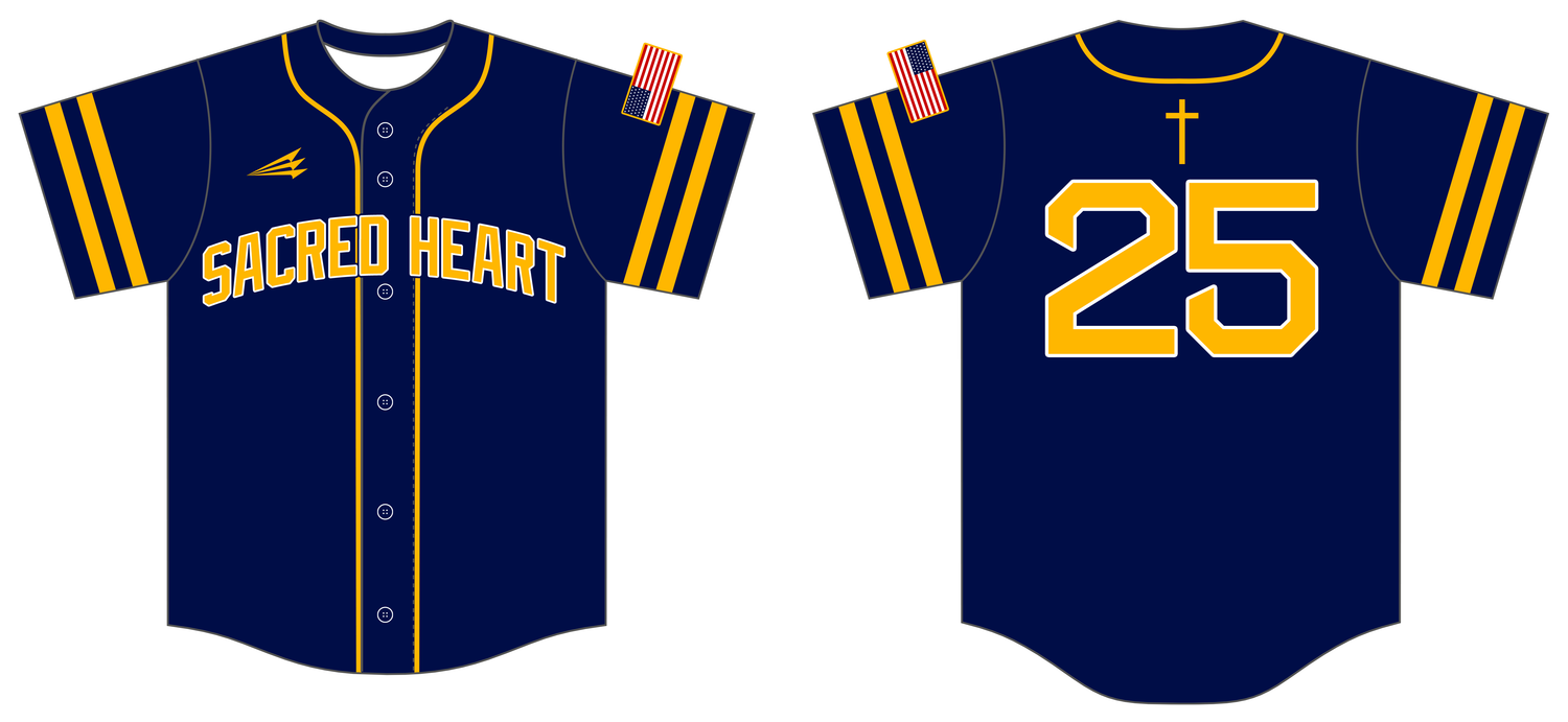 Sacred Heart Knights Custom HexaFlex Baseball Jersey #J1k