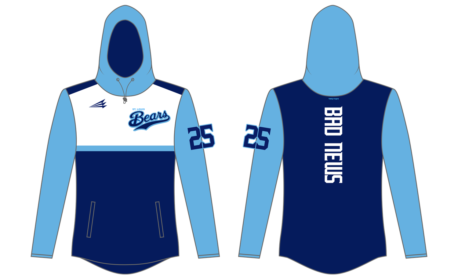 St. Louis Bears Custom QuadFlex Hoodie #QF1