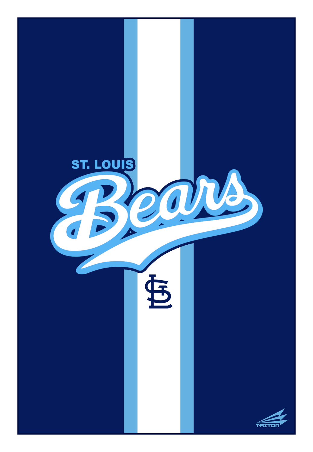 St. Louis Bears Custom 4&#39;x6&#39; Blanket #BLK1