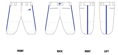 Oklahoma Blue Jays Custom Knicker Baseball Pants #BP7B