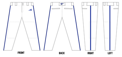 Oklahoma Blue Jays Custom Athletic Cut Baseball Pants #BP7A