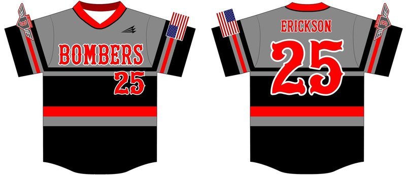 DC Bombers Custom Baseball Jersey Design #1b