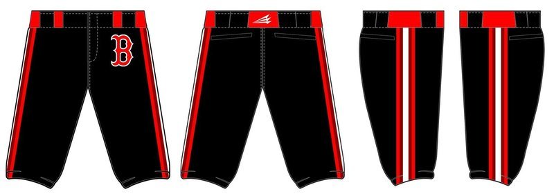 Burleson Red Custom Baseball Pants Design #2b