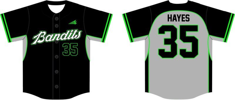 Bandits (Hayes) Custom Baseball Jersey Design #8d