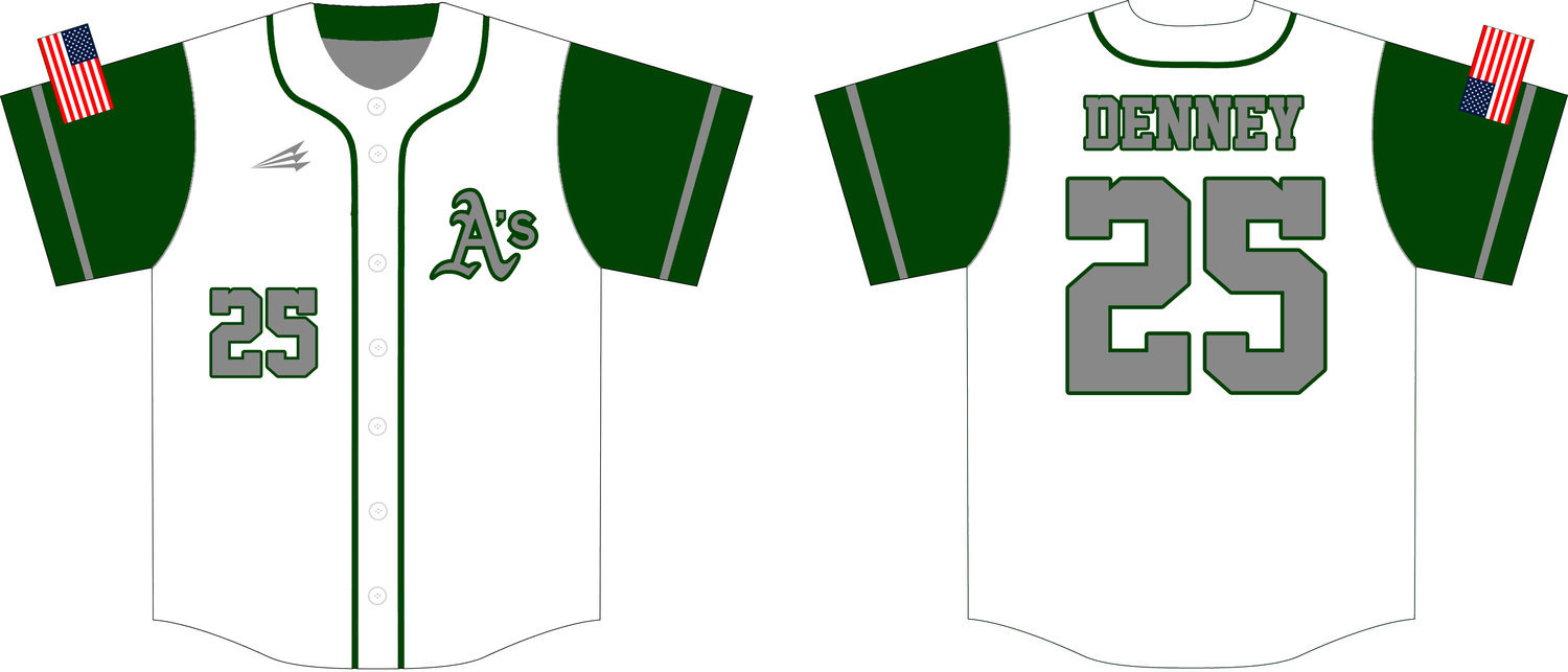 Westerville A&#39;s Custom Baseball Jersey #4D