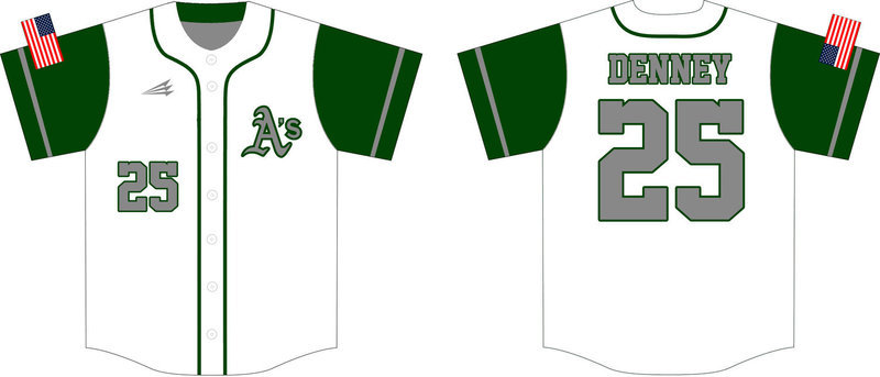Westerville A&#39;s Custom Baseball Jersey #4D