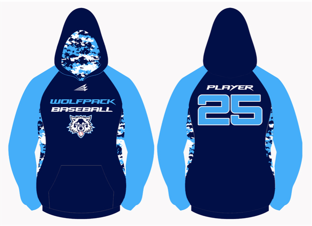 North Texas Wolfpack Baseball Hoodie 3