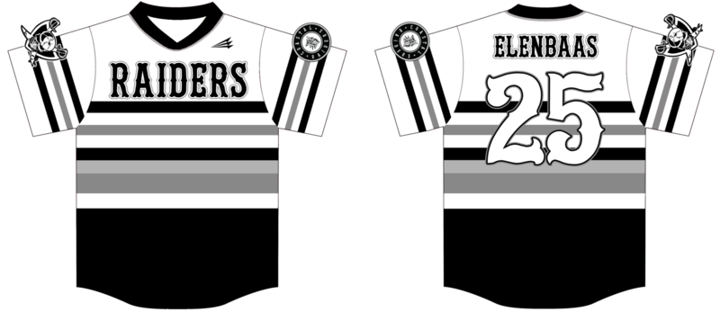 Coastal Raiders Custom Baseball Jersey #8b