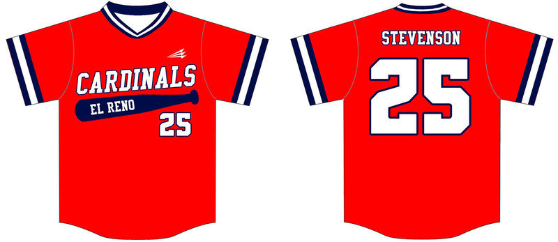 El Reno Cardinals Custom Baseball Jersey #2B