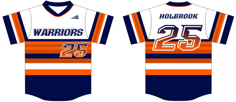 Acworth Warriors Custom Baseball Jersey Design #3B