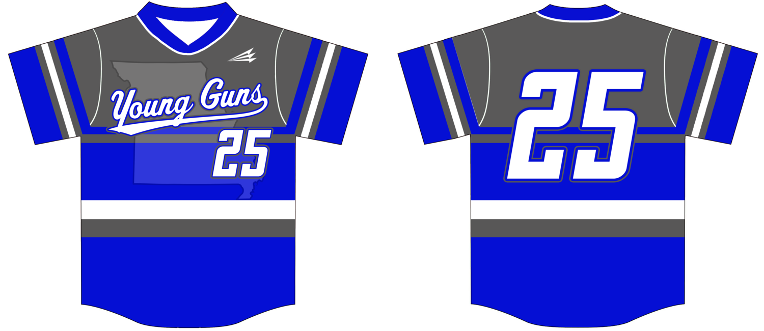Young Guns (Noirfalise) Custom Baseball Jersey Design #3D