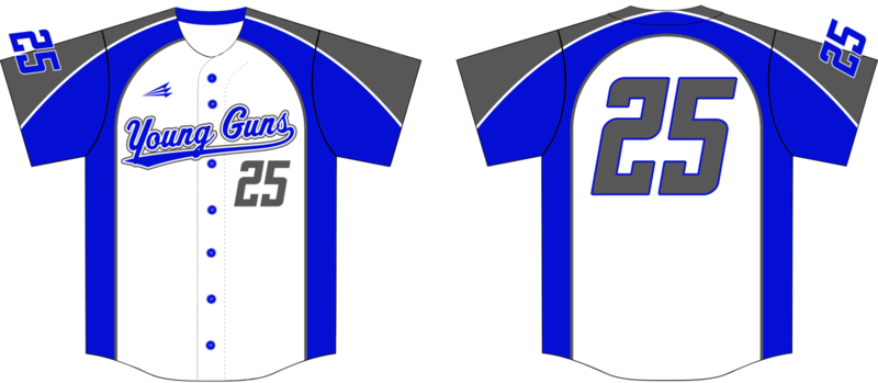 Young Guns (Noirfalise) Custom Baseball Jersey Design #6D