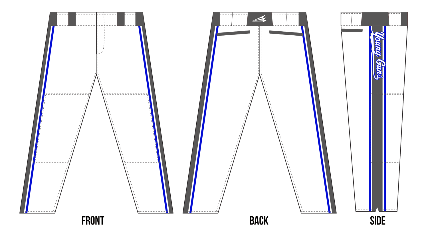 Young Guns (Noirfalise) Custom Baseball Pants Design #5