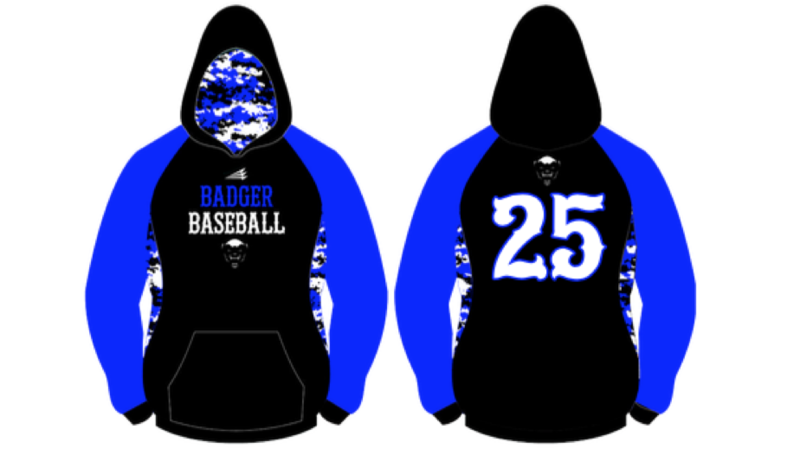 Badgers Baseball Custom Vulcan Hoodie #1