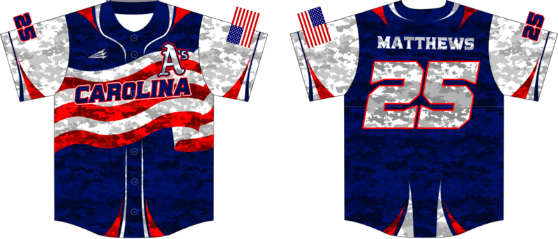 Carolina A&#39;s Custom Baseball Jersey Design #4