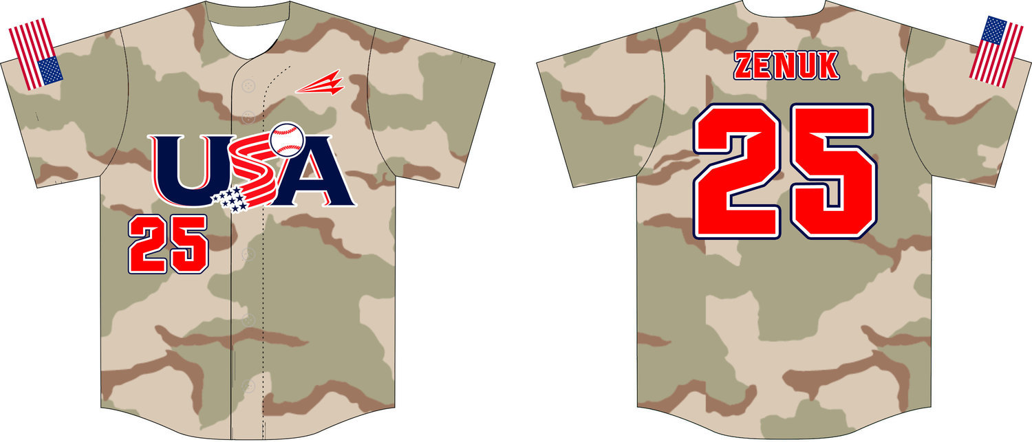 Team USA Custom Baseball Jersey #1