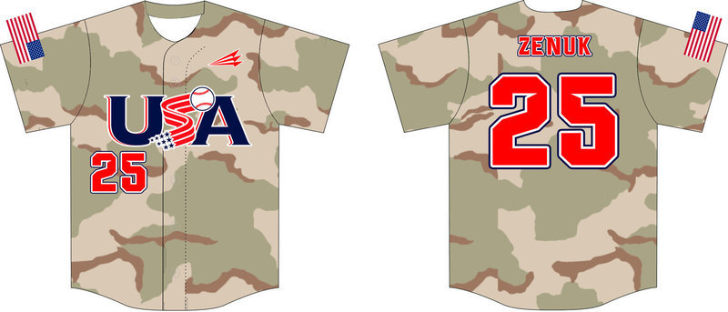 Team USA Custom Baseball Jersey #1