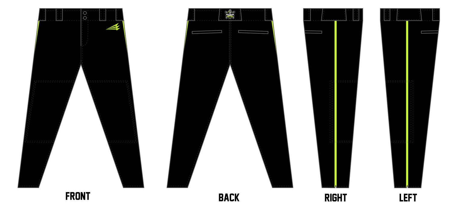 Muskingum County Underdogs Custom *NEON* Athletic Baseball Pant #BP2A