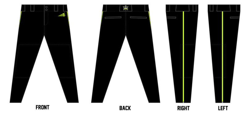 Muskingum County Underdogs Custom *NEON* Athletic Baseball Pant #BP2A