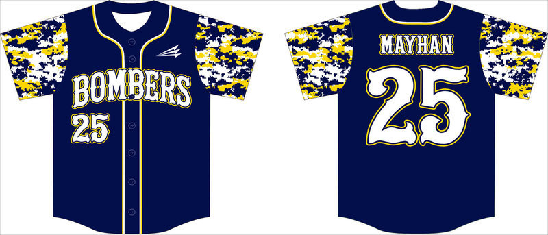 Tri County Bombers Baseball Custom Jersey #1A