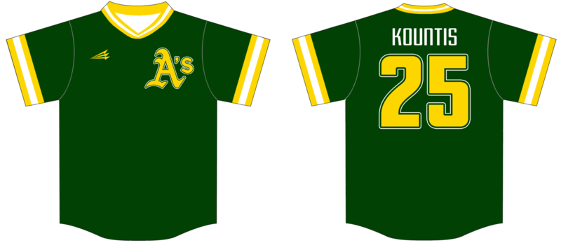 Akron A&#39;s Showcase Custom Baseball Jersey Design #3B