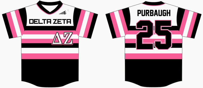 Delta Zeta Custom Baseball Jersey #3
