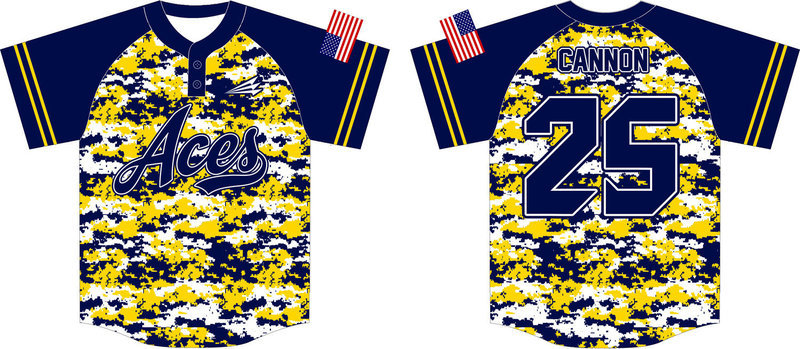 Davis Aces Custom Baseball Jersey #8