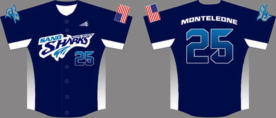 South Jersey Sand Sharks 2016 Baseball Jersey #6C