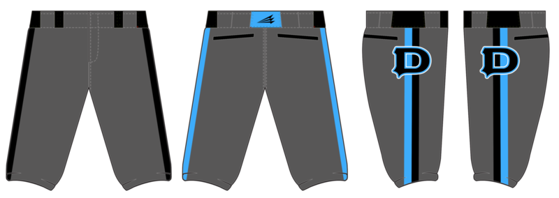 Adrian Dirtbags Custom Baseball Pants Design #1C
