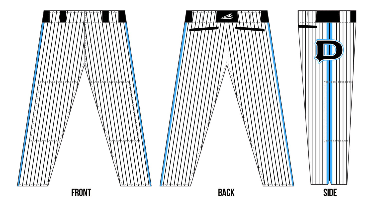 Adrian Dirtbags Custom Baseball Pants Design #4A