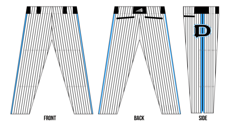 Adrian Dirtbags Custom Baseball Pants Design #4A