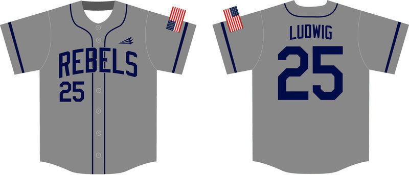 Ashburn Rebels Custom Baseball Jersey Design #2